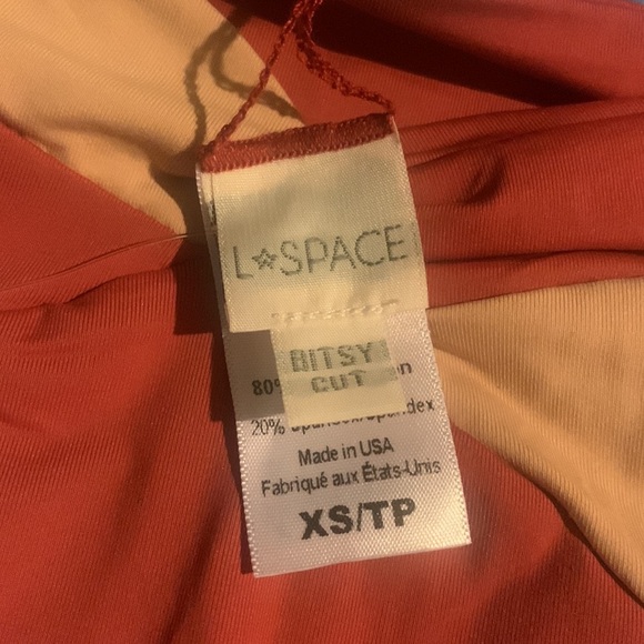 NWT L*Space Nancy Lee Bikini Bottom Brick & Champagne - Picture 7 of 15